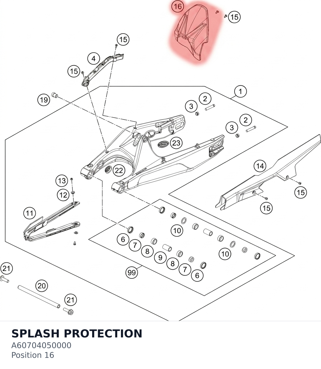 Diagram preview: SPLASH PROTECTION (A60704050000)