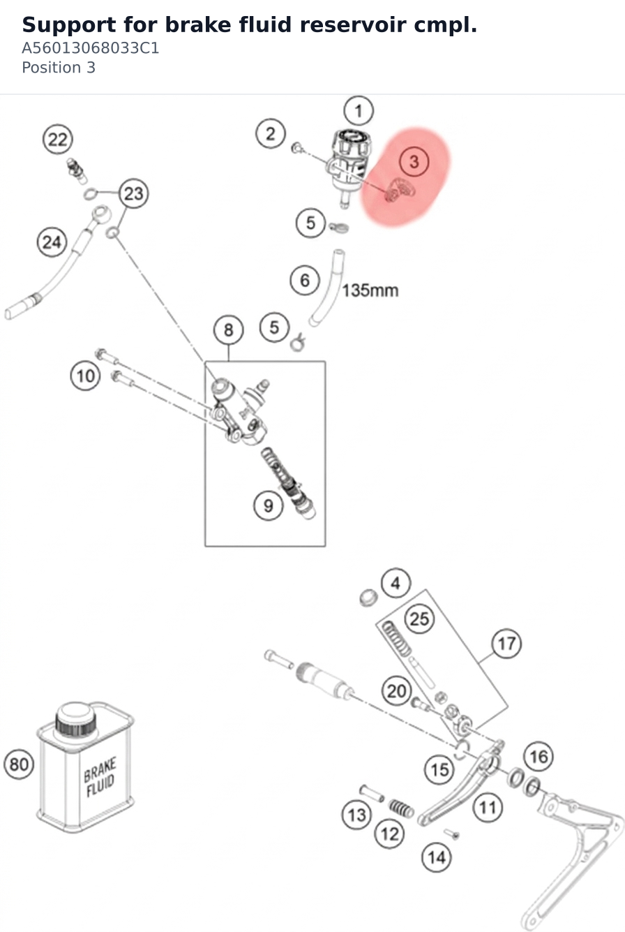 Diagram preview: Support for brake fluid reservoir cmpl. (A56013068033C1)