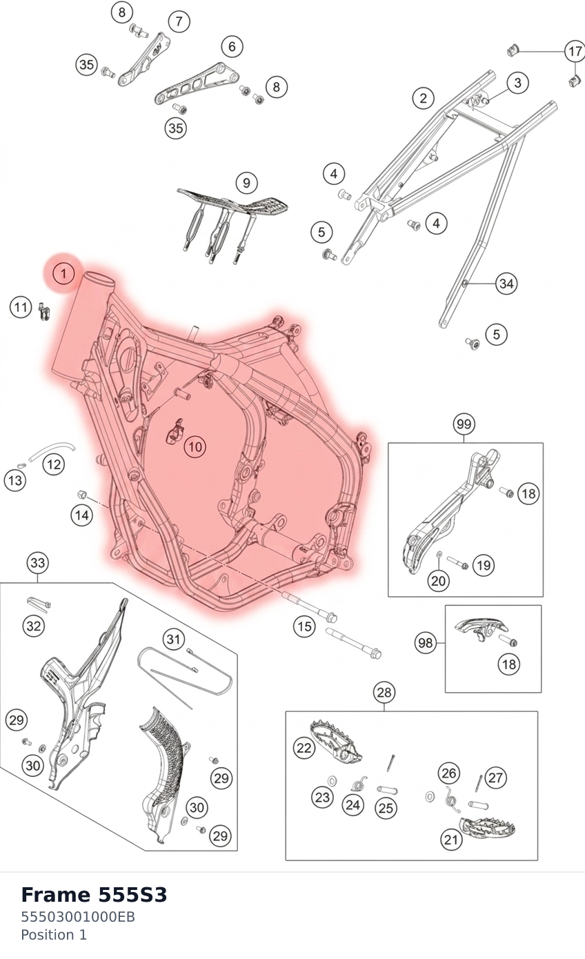 Diagram preview: Frame 555S3 (55503001000EB)