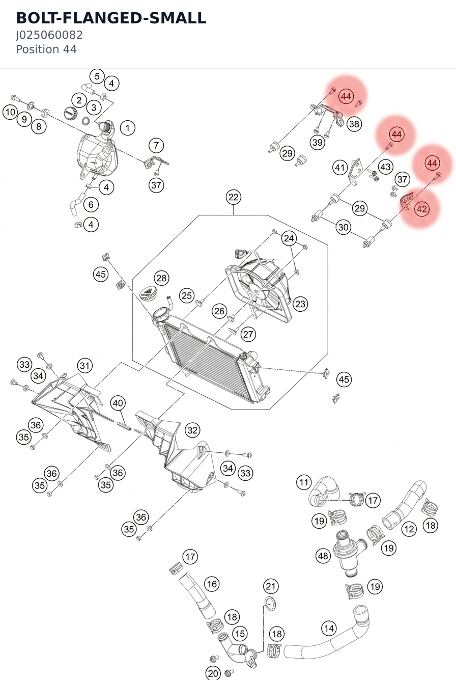 Diagram preview: BOLT-FLANGED-SMALL (J025060082)
