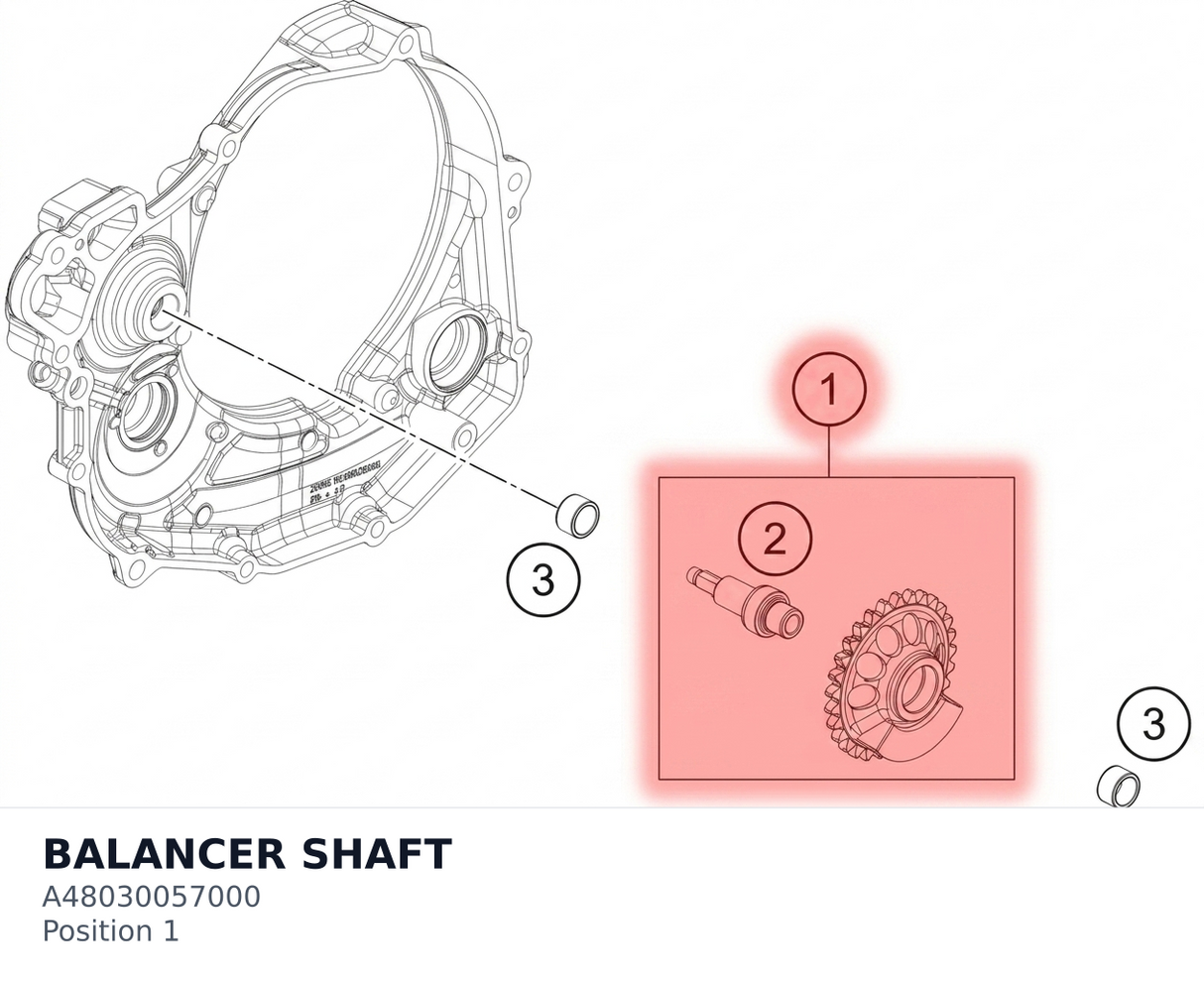 Diagram preview: BALANCER SHAFT (A48030057000)