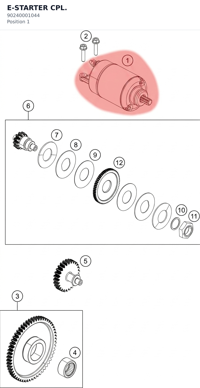 Diagram preview: E-STARTER CPL. (90240001044)