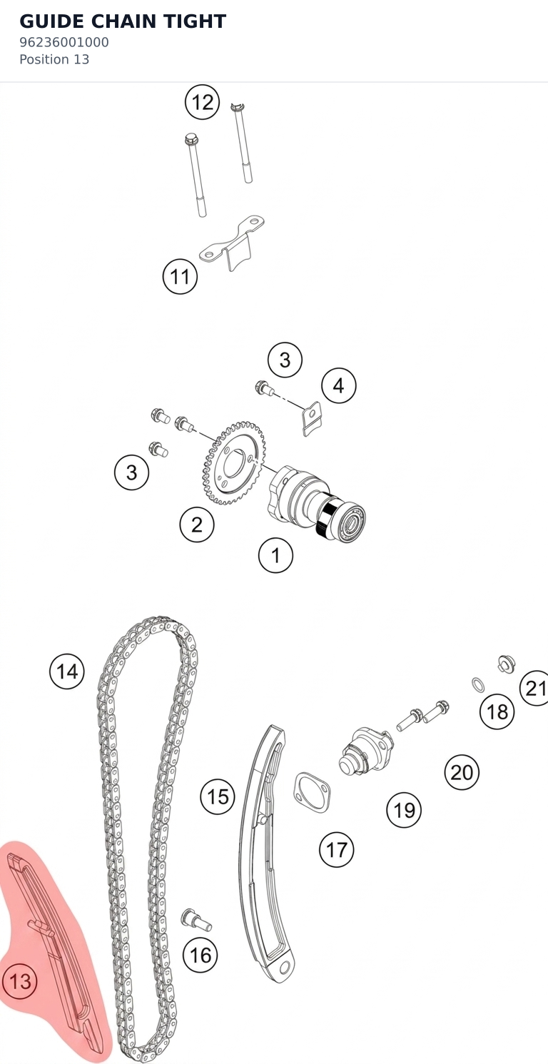 Diagram preview: GUIDE CHAIN TIGHT (96236001000)