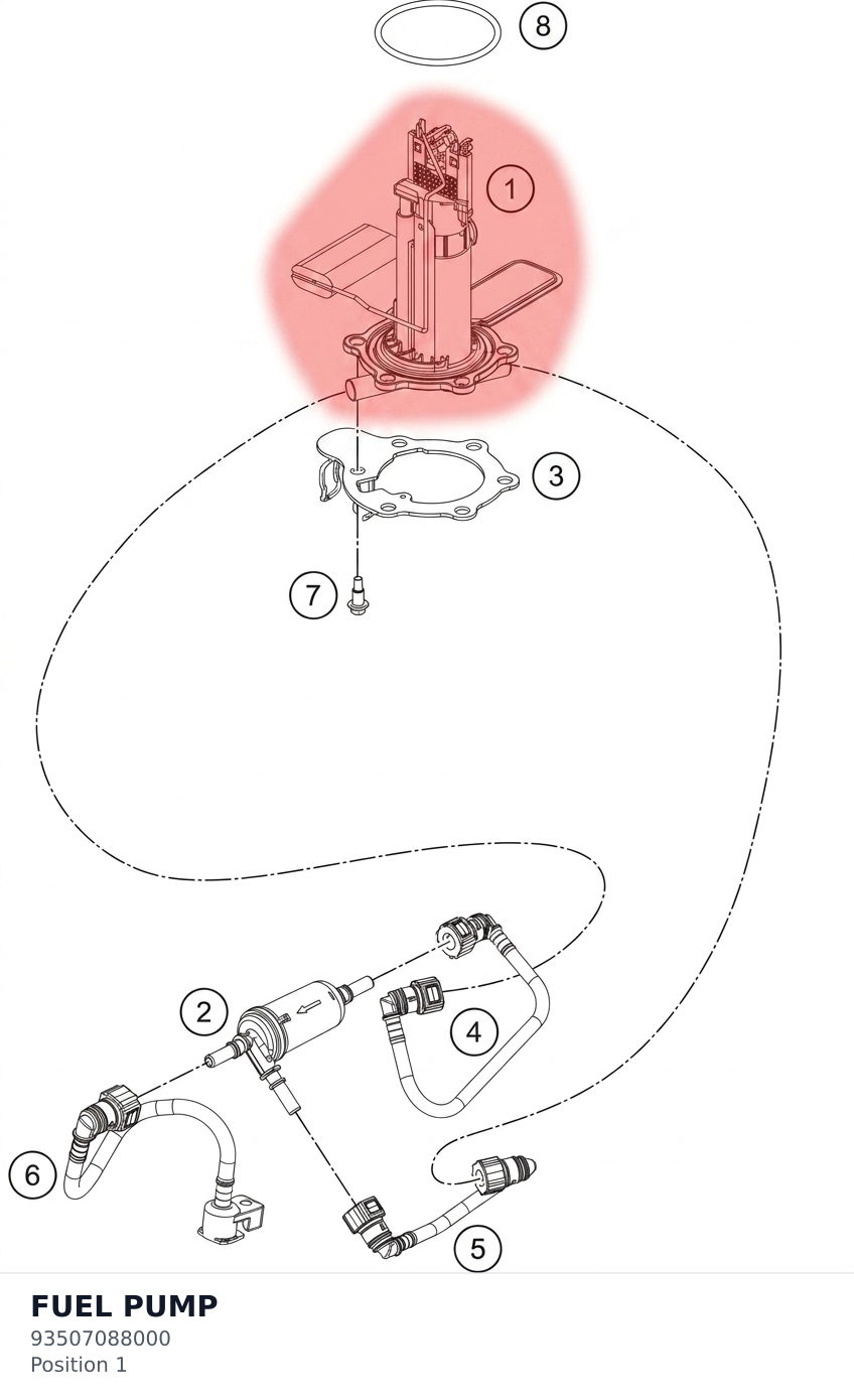 Diagram preview: FUEL PUMP (93507088000)