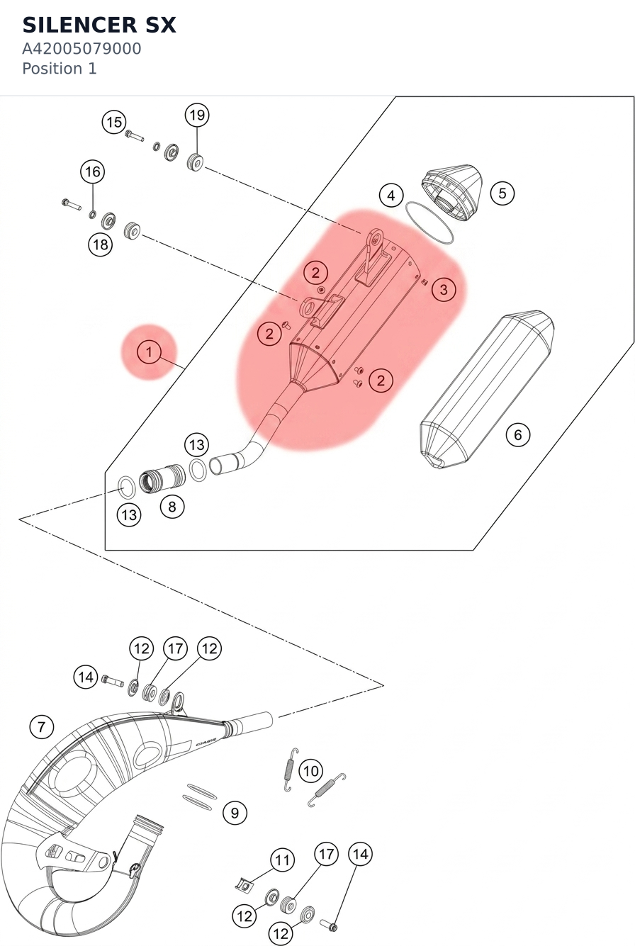 Diagram preview: SILENCER SX (A42005079000)