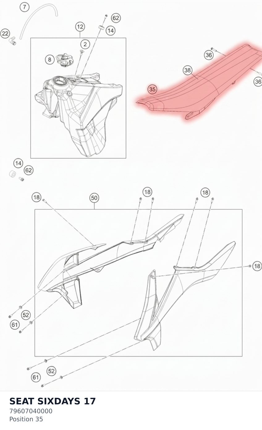Diagram preview: SEAT SIXDAYS 17 (79607040000)