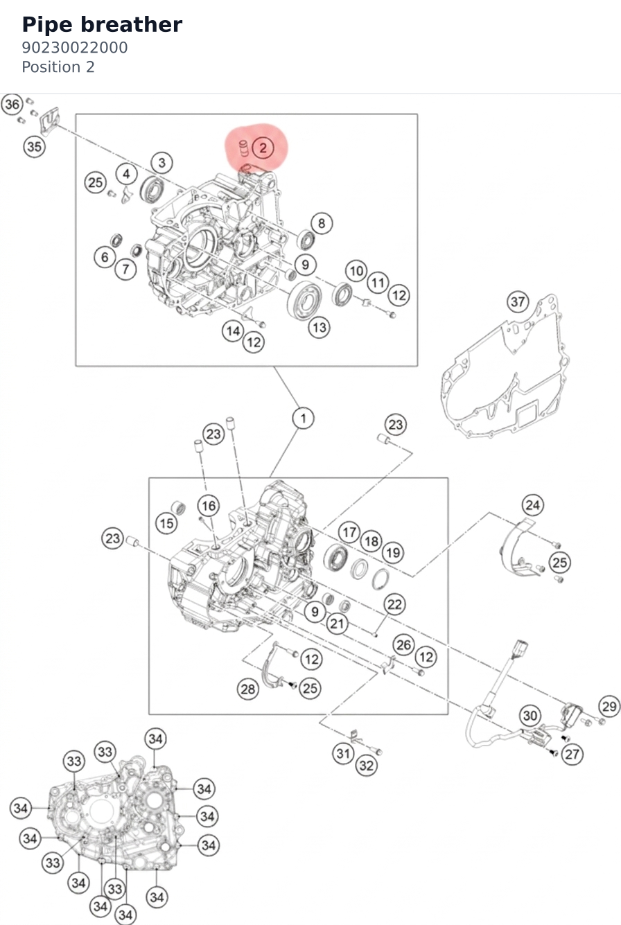 Diagram preview: Pipe breather (90230022000)
