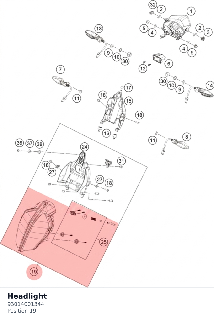 Diagram preview: Headlight (93014001344)