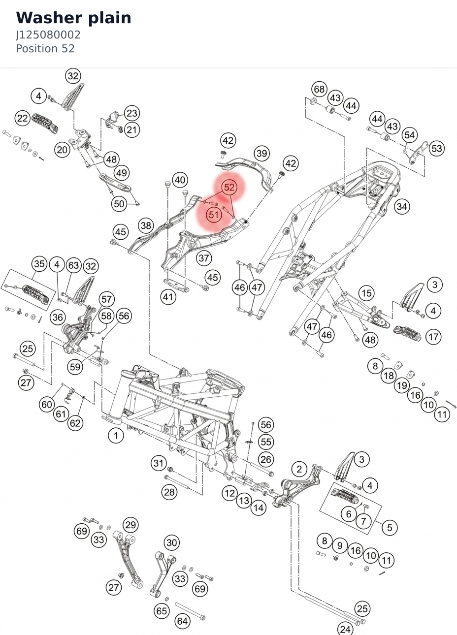 Diagram preview: Washer plain (J125080002)