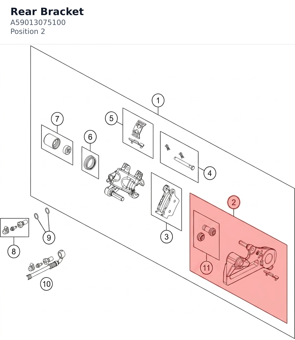 Diagram preview: Rear Bracket (A59013075100)