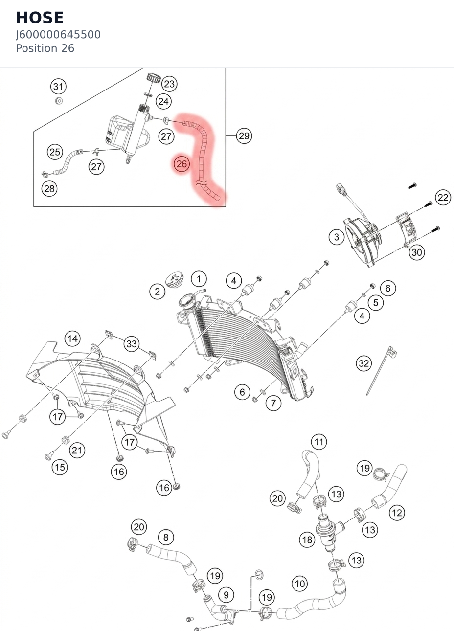 Diagram preview: HOSE (J600000645500)