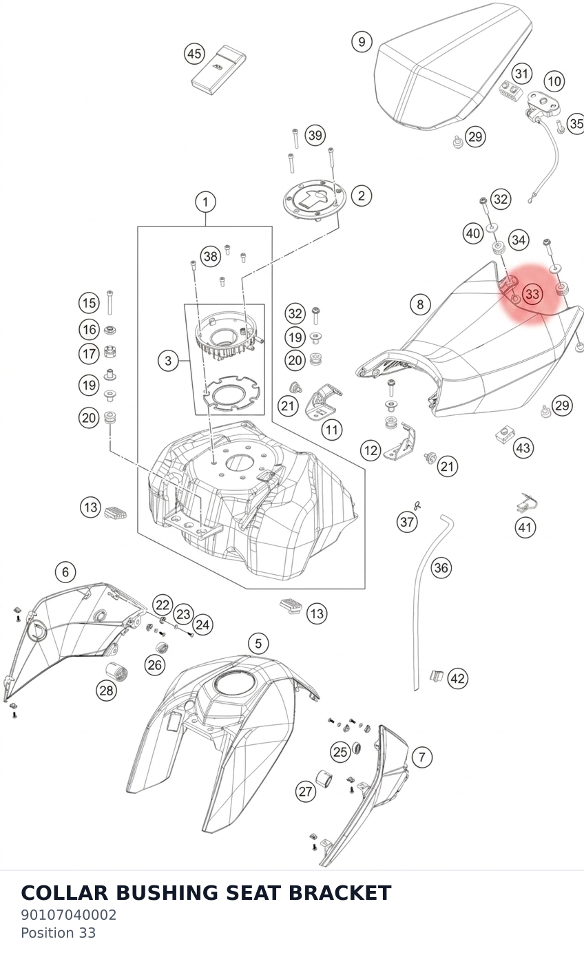 Diagram preview: COLLAR BUSHING SEAT BRACKET (90107040002)