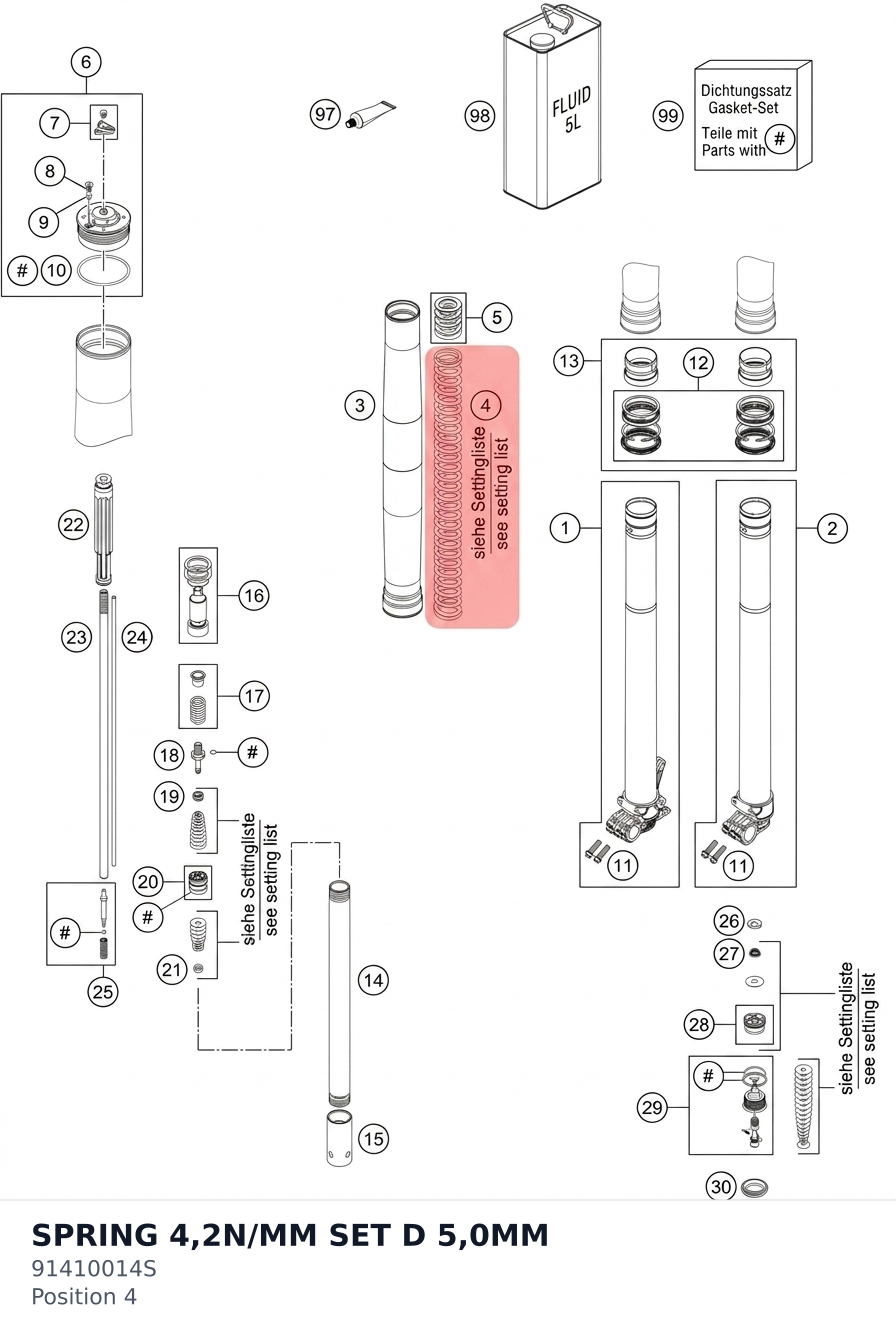 Diagram preview: SPRING 4,2N/MM SET D 5,0MM (91410014S)