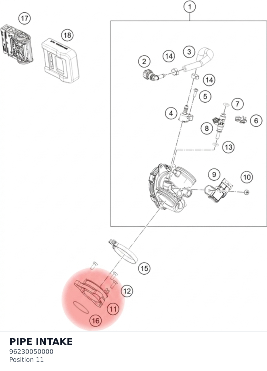 Diagram preview: PIPE INTAKE (96230050000)