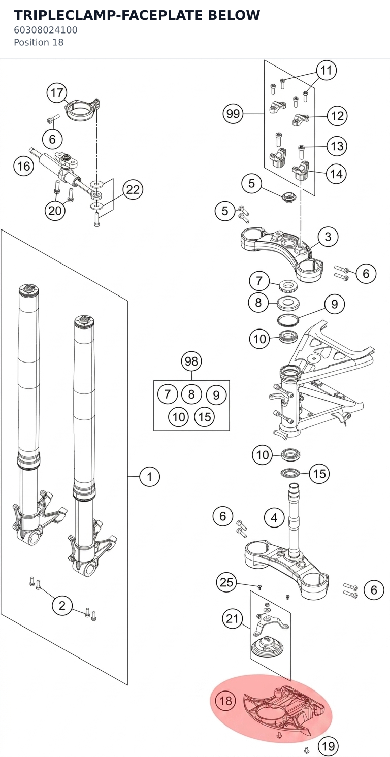 Diagram preview: TRIPLECLAMP-FACEPLATE BELOW (60308024100)