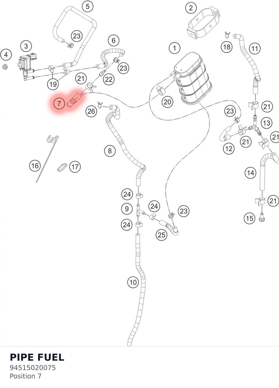 Diagram preview: PIPE FUEL (94515020075)