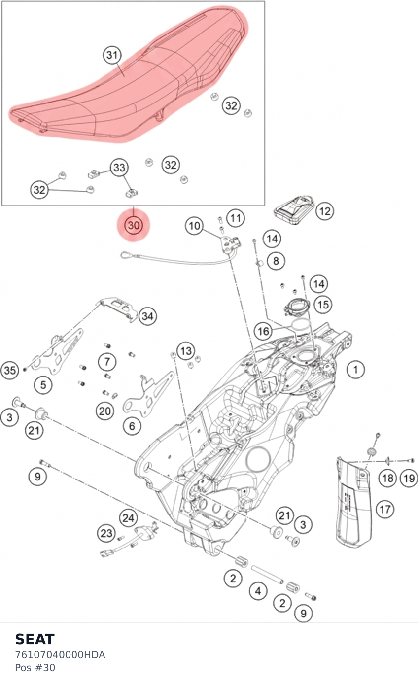 Diagram preview: SEAT (76107040000HDA)