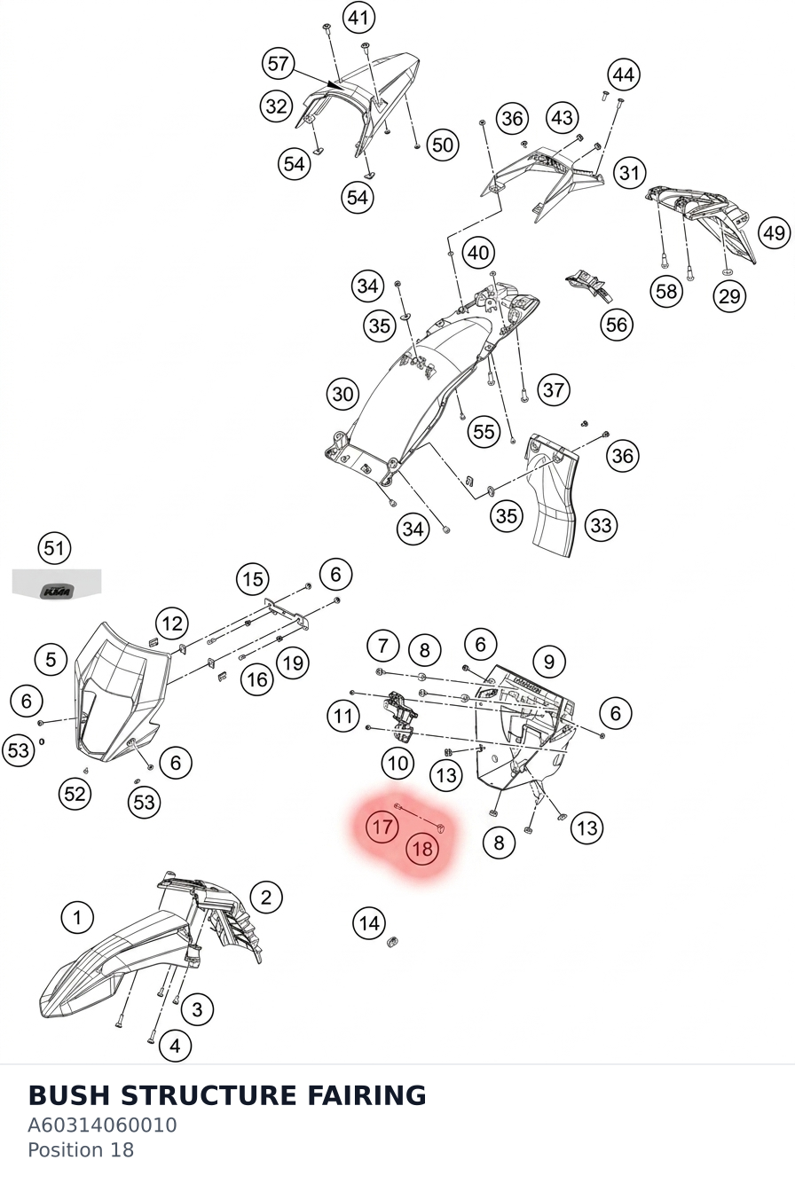 Diagram preview: BUSH STRUCTURE FAIRING (A60314060010)
