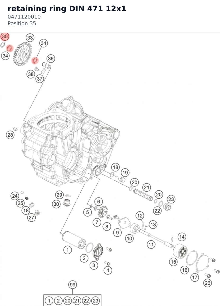 Diagram preview: retaining ring DIN 471 12x1 (0471120010)