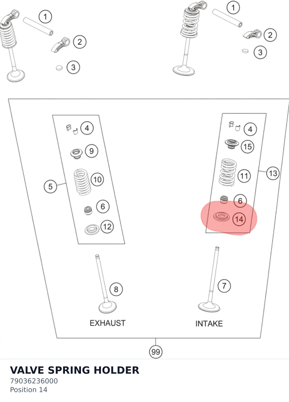 Diagram preview: VALVE SPRING HOLDER (79036236000)