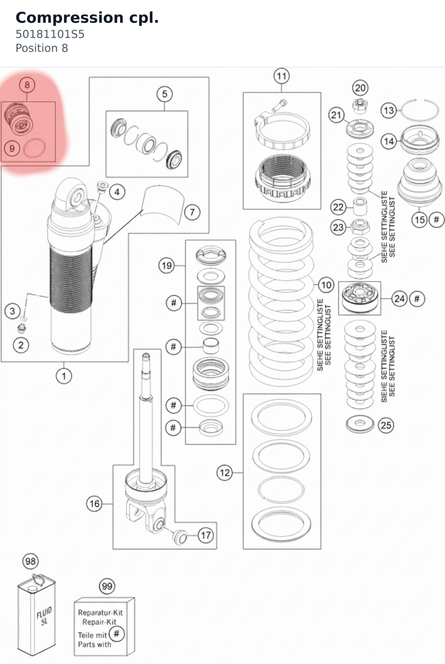 Diagram preview: Compression cpl. (50181101S5)