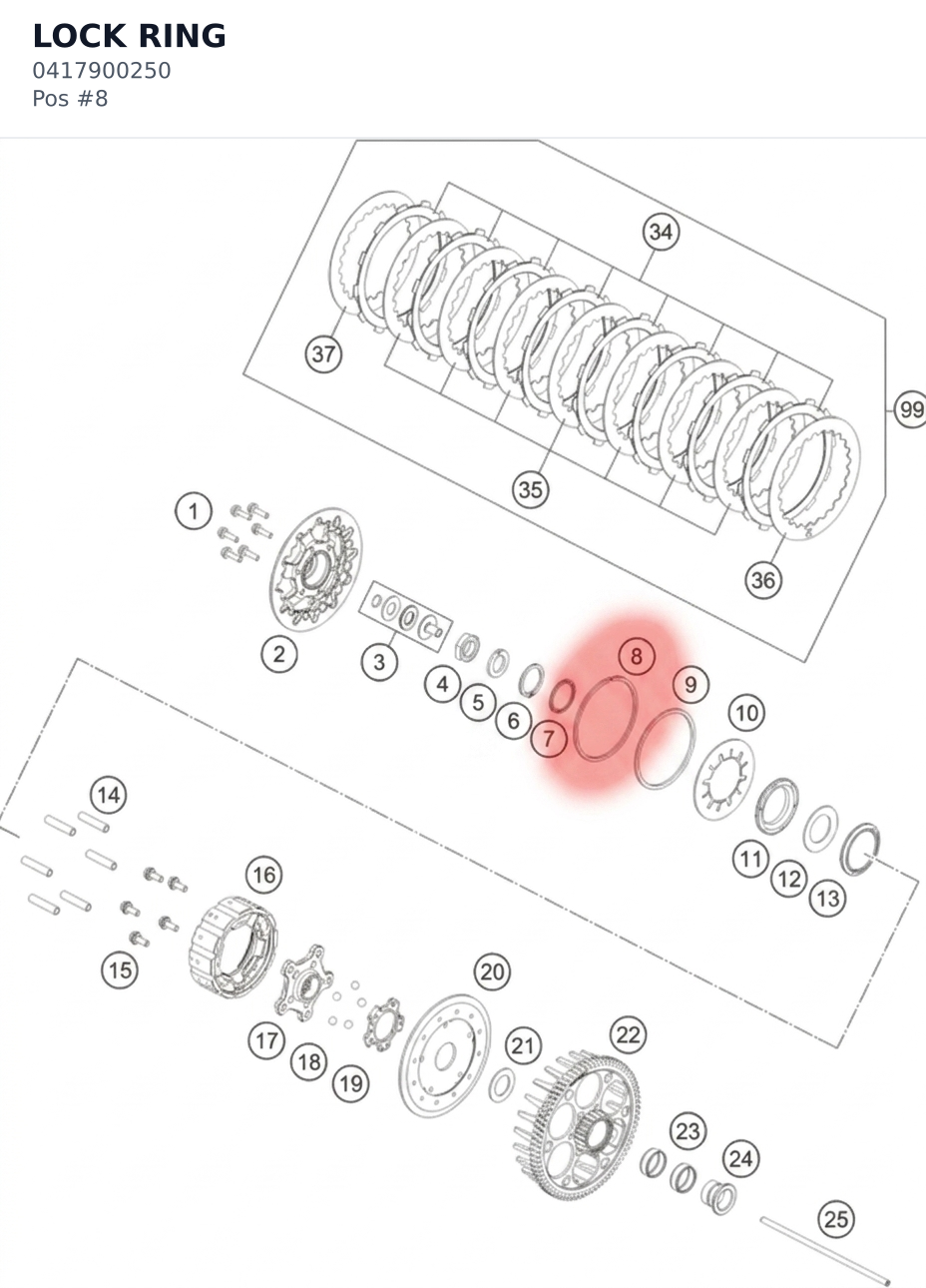Diagram preview: LOCK RING (0417900250)
