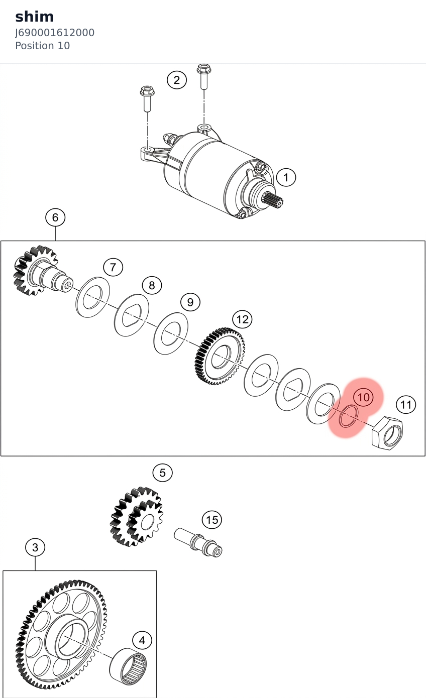 Diagram preview: shim (J690001612000)