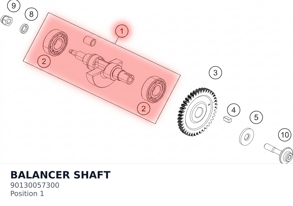 Diagram preview: BALANCER SHAFT (90130057300)