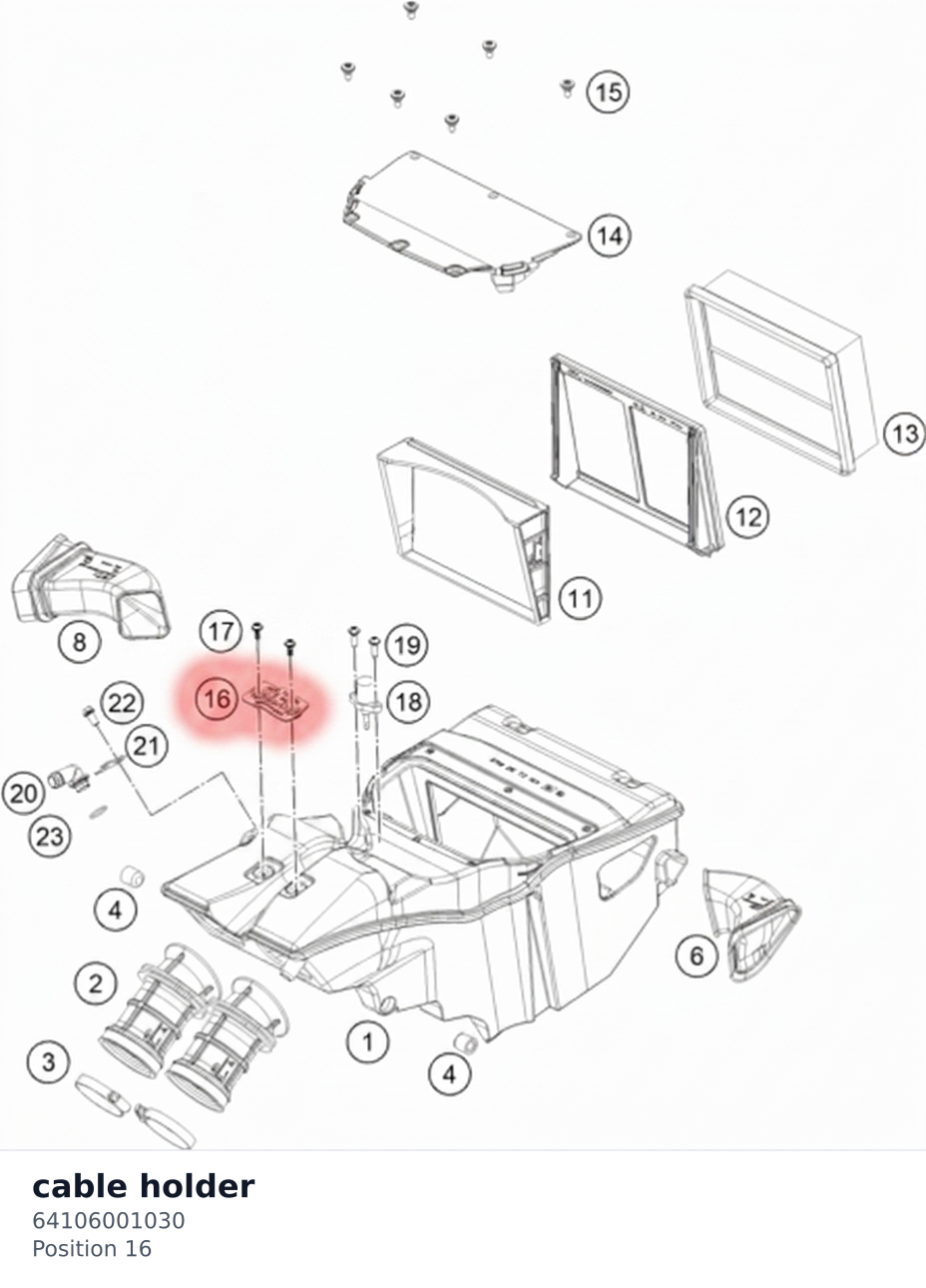 Diagram preview: cable holder (64106001030)