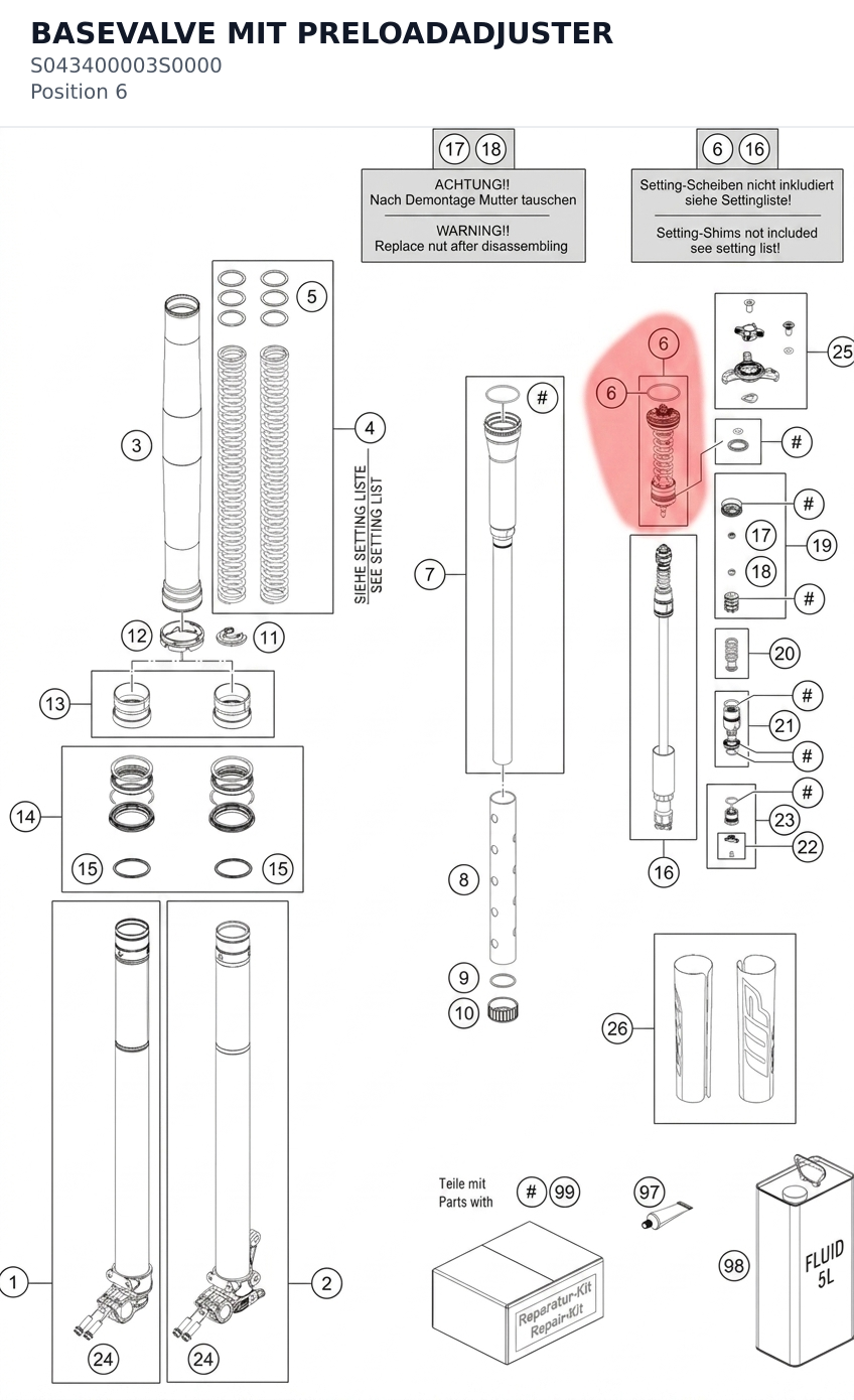 Diagram preview: BASEVALVE MIT PRELOADADJUSTER (S043400003S0000)