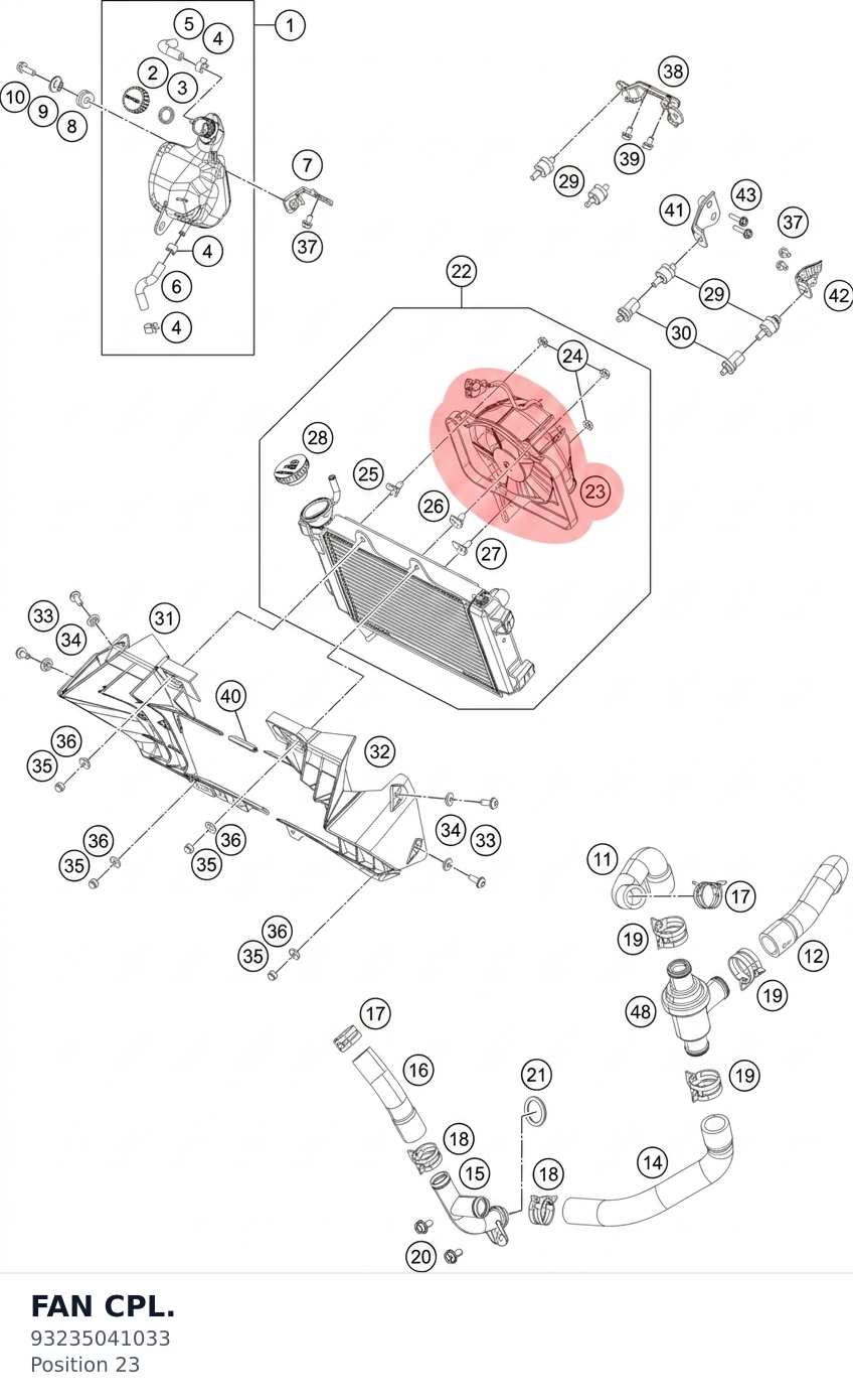 Diagram preview: FAN CPL. (93235041033)
