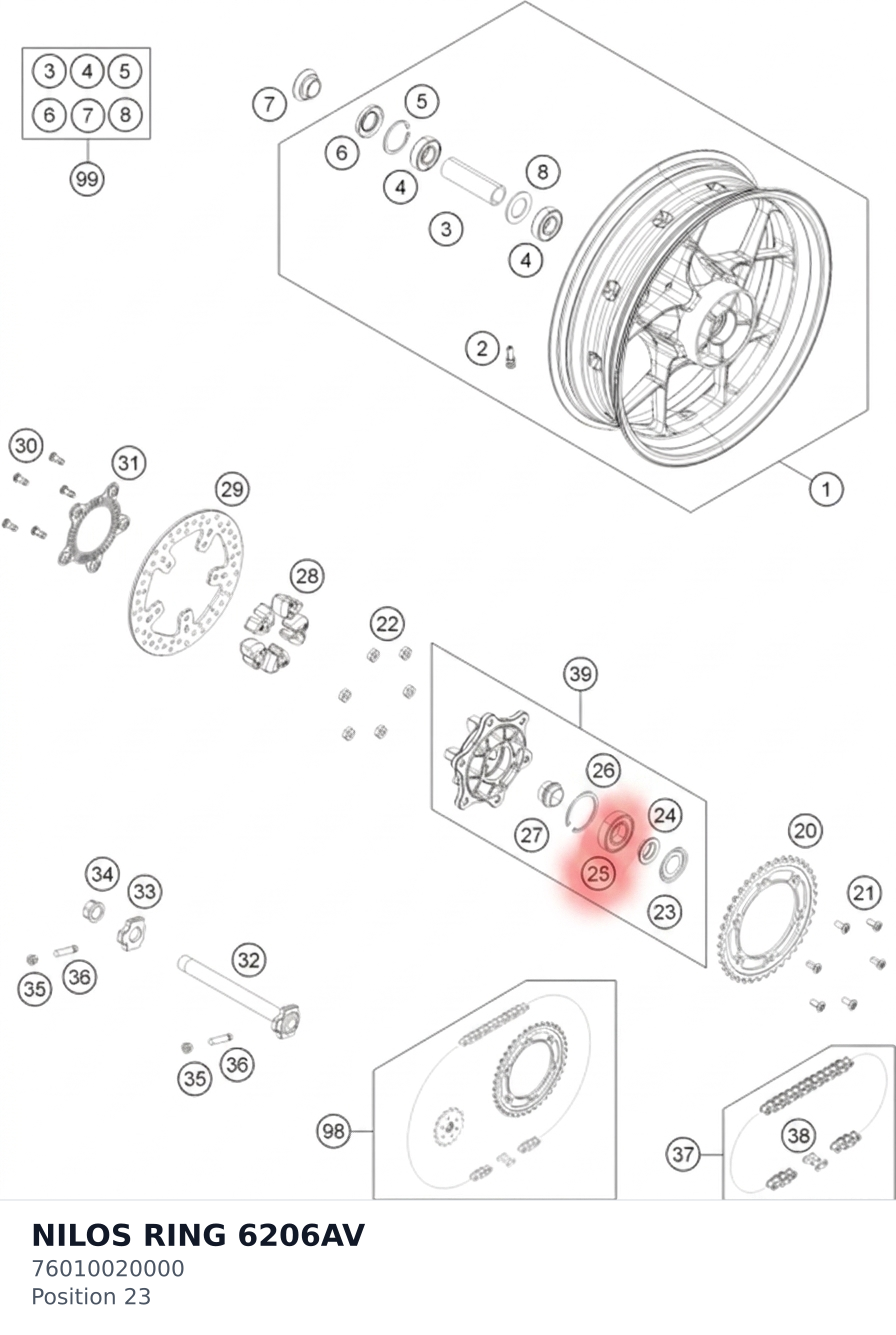 Diagram preview: NILOS RING 6206AV (76010020000)