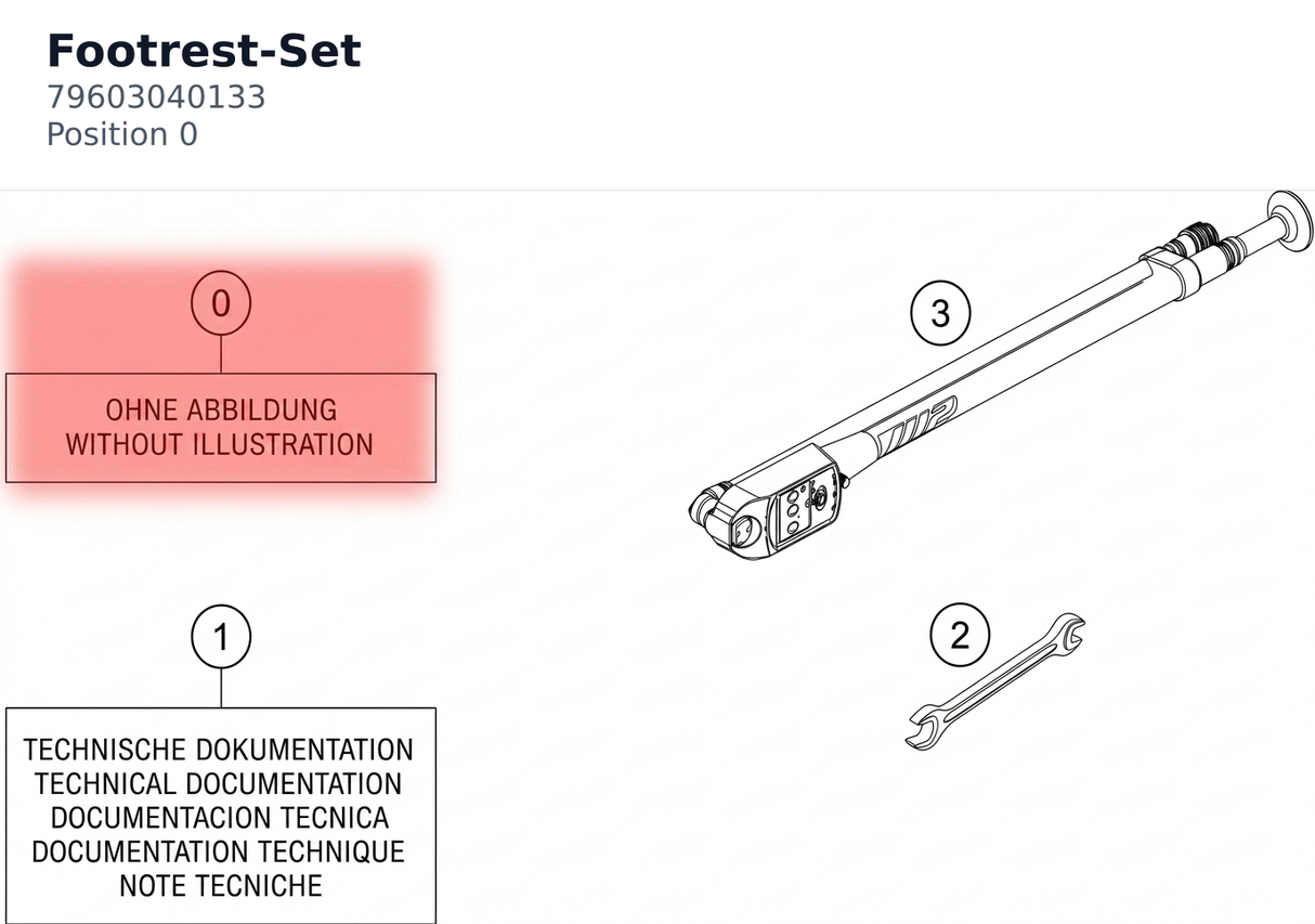 Diagram preview: Footrest-Set (79603040133)