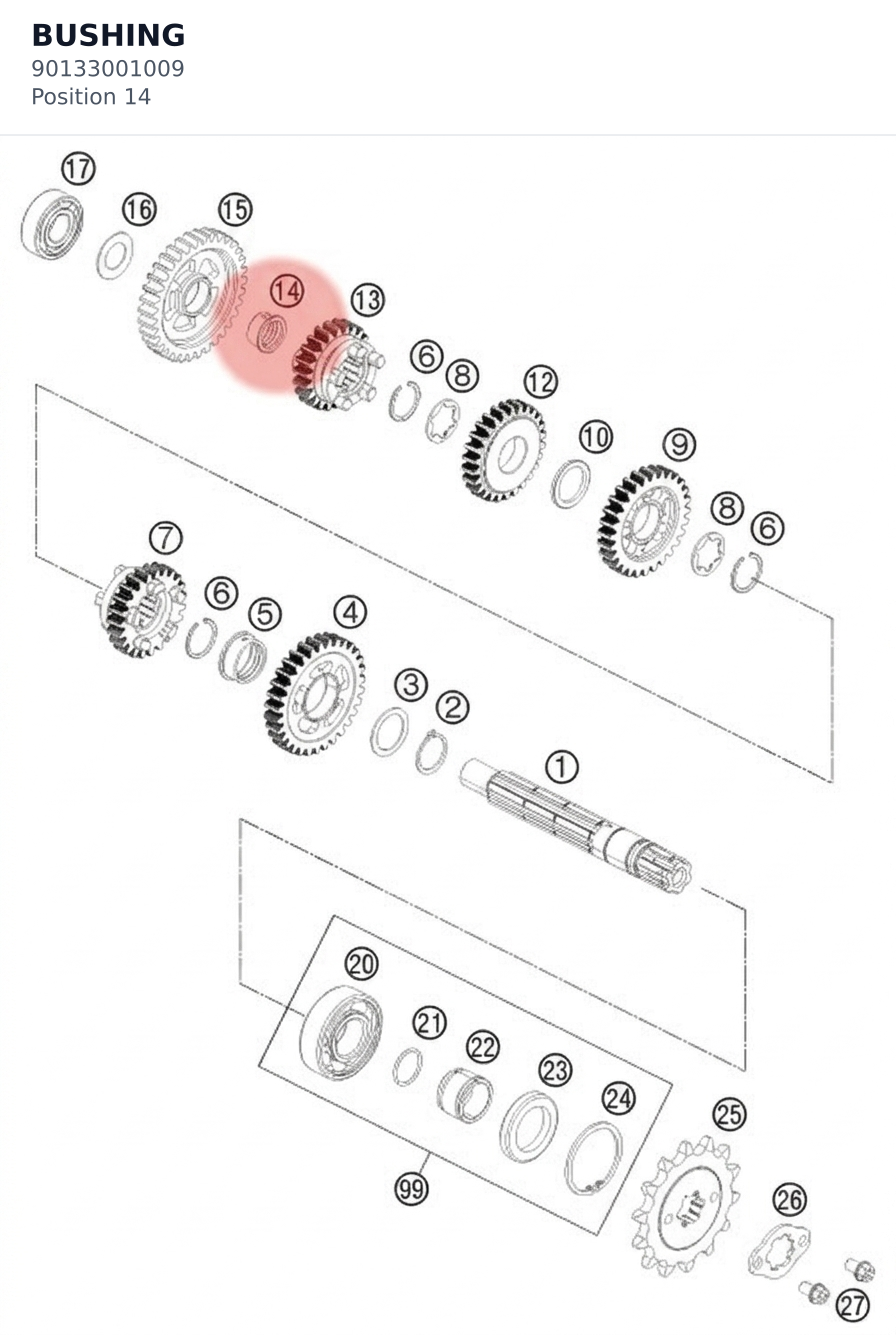 Diagram preview: BUSHING (90133001009)