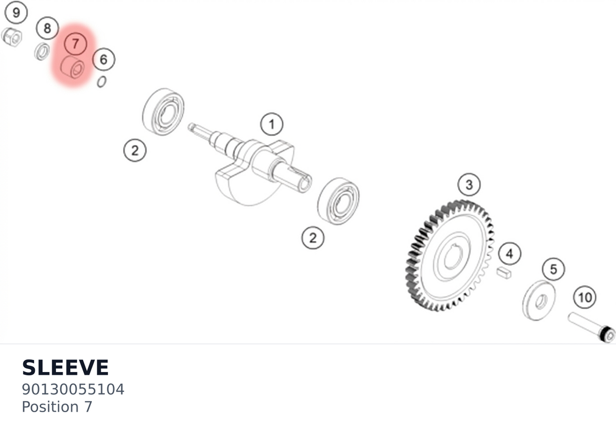 Diagram preview: SLEEVE (90130055104)
