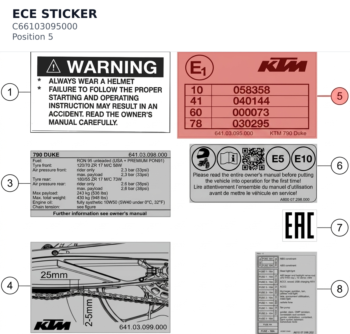 Diagram preview: ECE STICKER (C66103095000)
