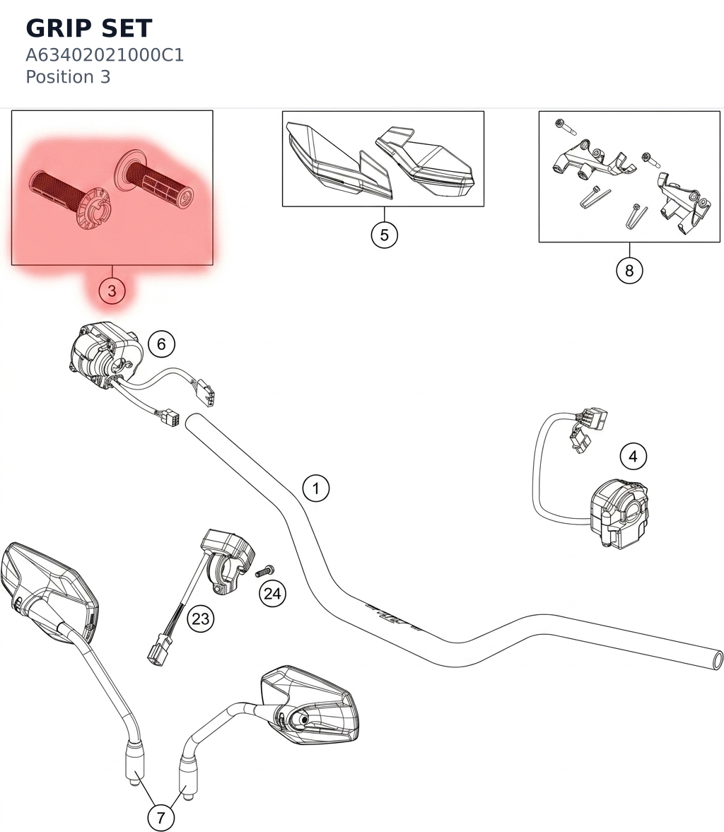 Diagram preview: GRIP SET (A63402021000C1)