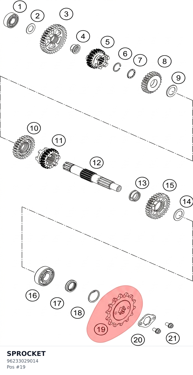 Diagram preview: SPROCKET (96233029014)