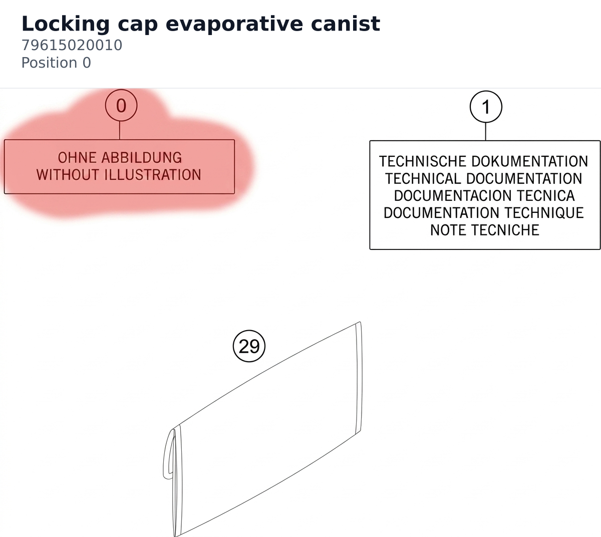 Diagram preview: Locking cap evaporative canist (79615020010)