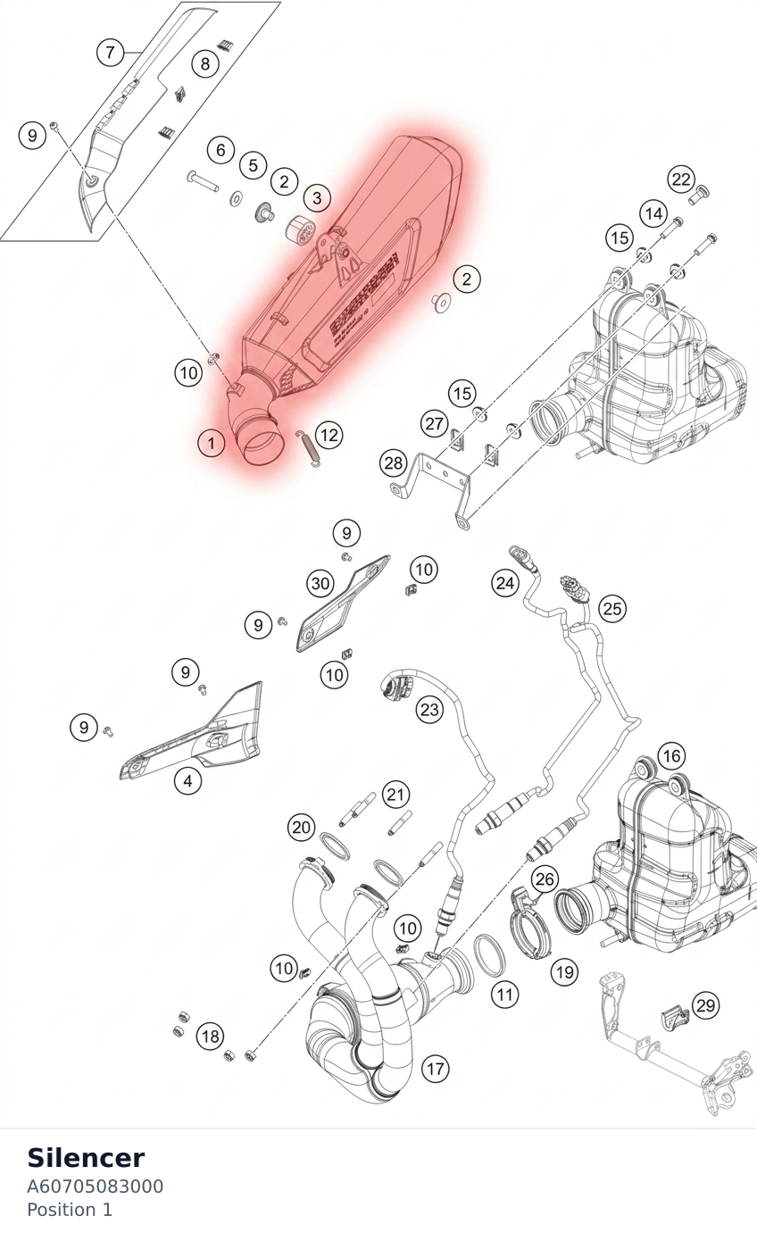 Diagram preview: Silencer (A60705083000)