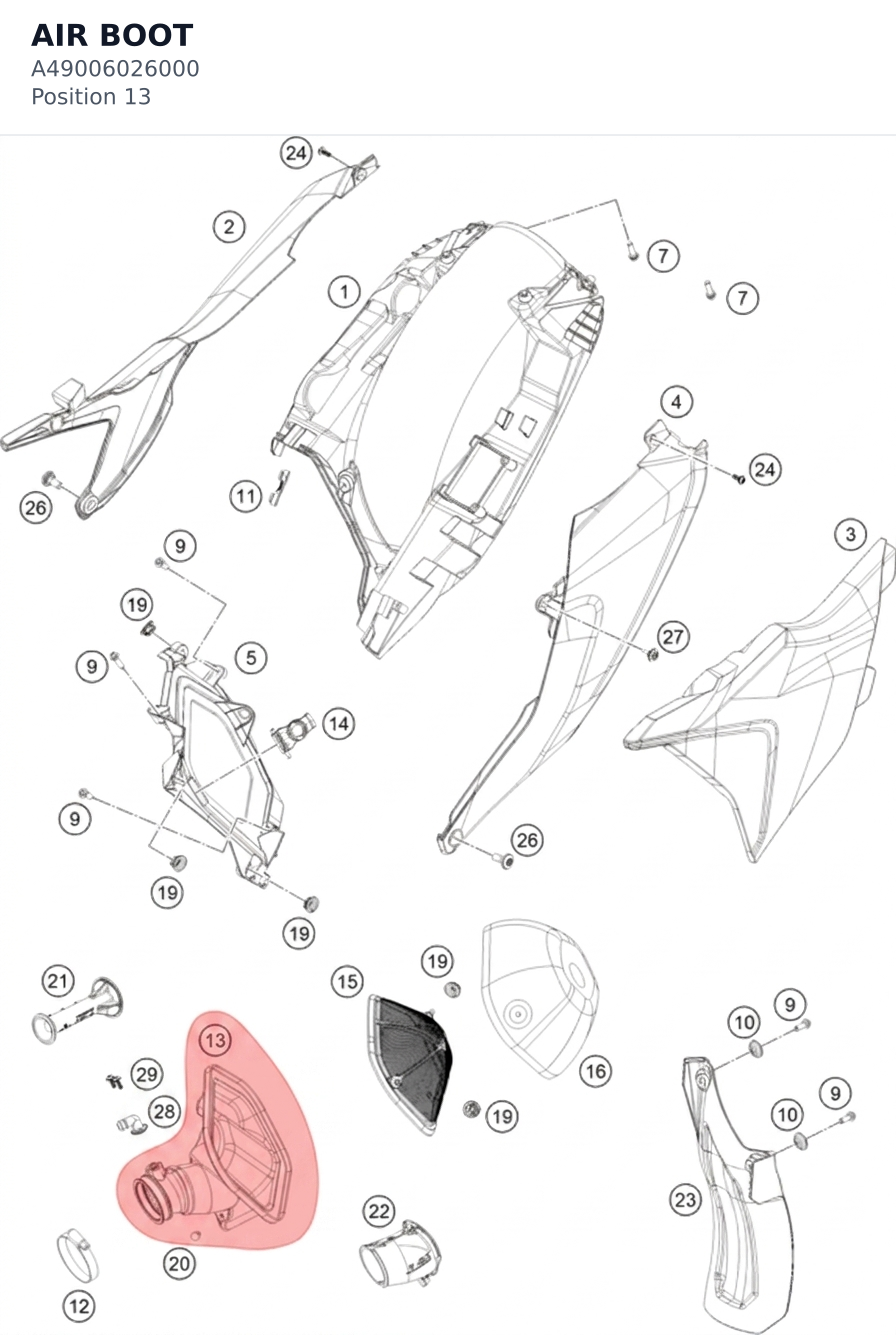 Diagram preview: AIR BOOT (A49006026000)