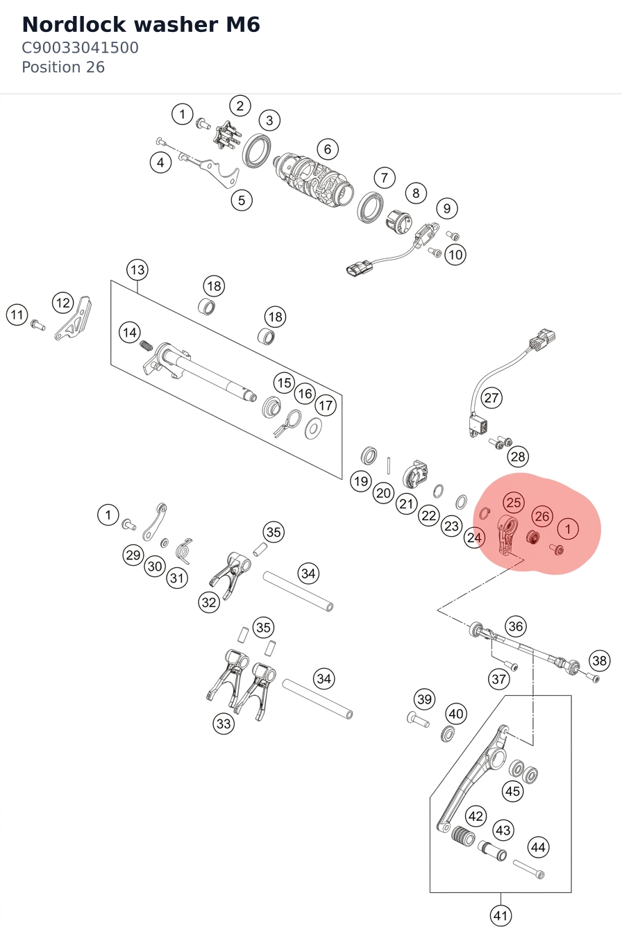 Diagram preview: Nordlock washer M6 (C90033041500)