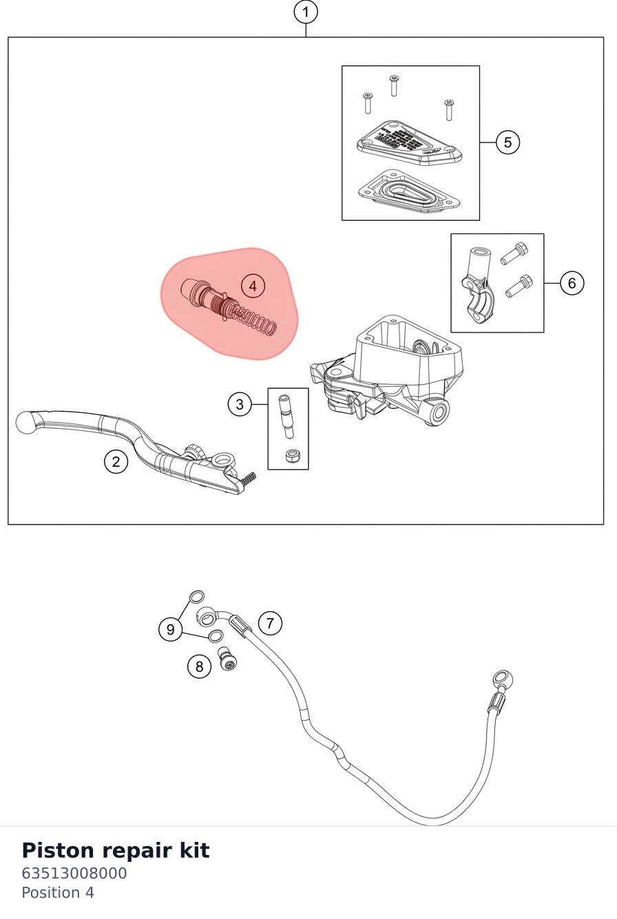 Diagram preview: Piston repair kit (63513008000)