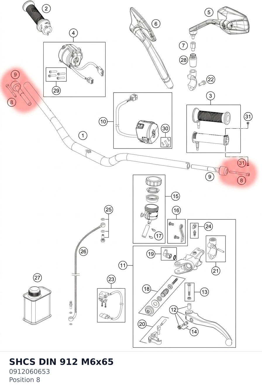 Diagram preview: SHCS DIN 912 M6x65 (0912060653)