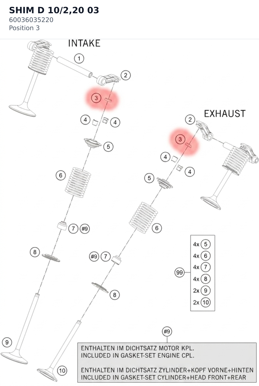 Diagram preview: SHIM D 10/2,20 03 (60036035220)