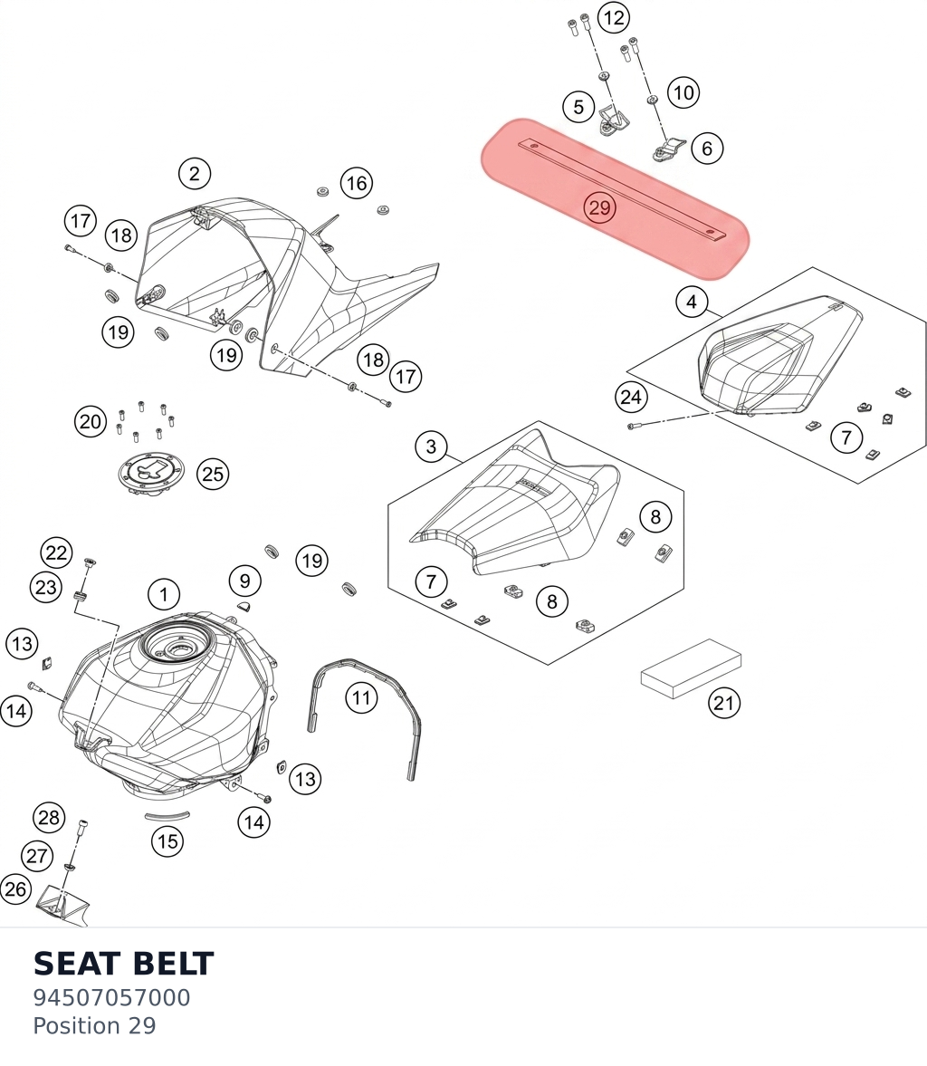 Diagram preview: SEAT BELT (94507057000)