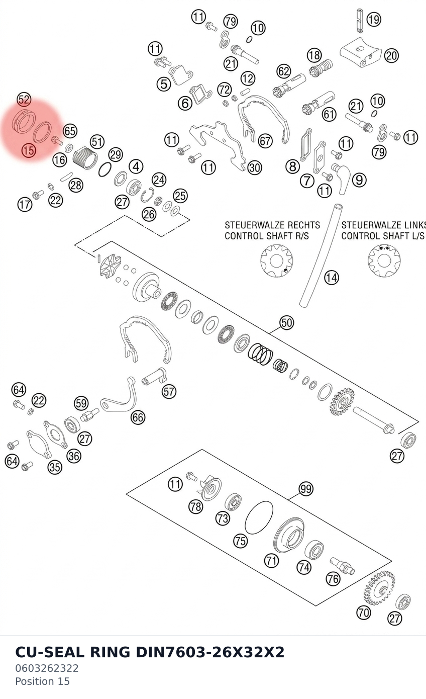 Diagram preview: CU-SEAL RING DIN7603-26X32X2 (0603262322)