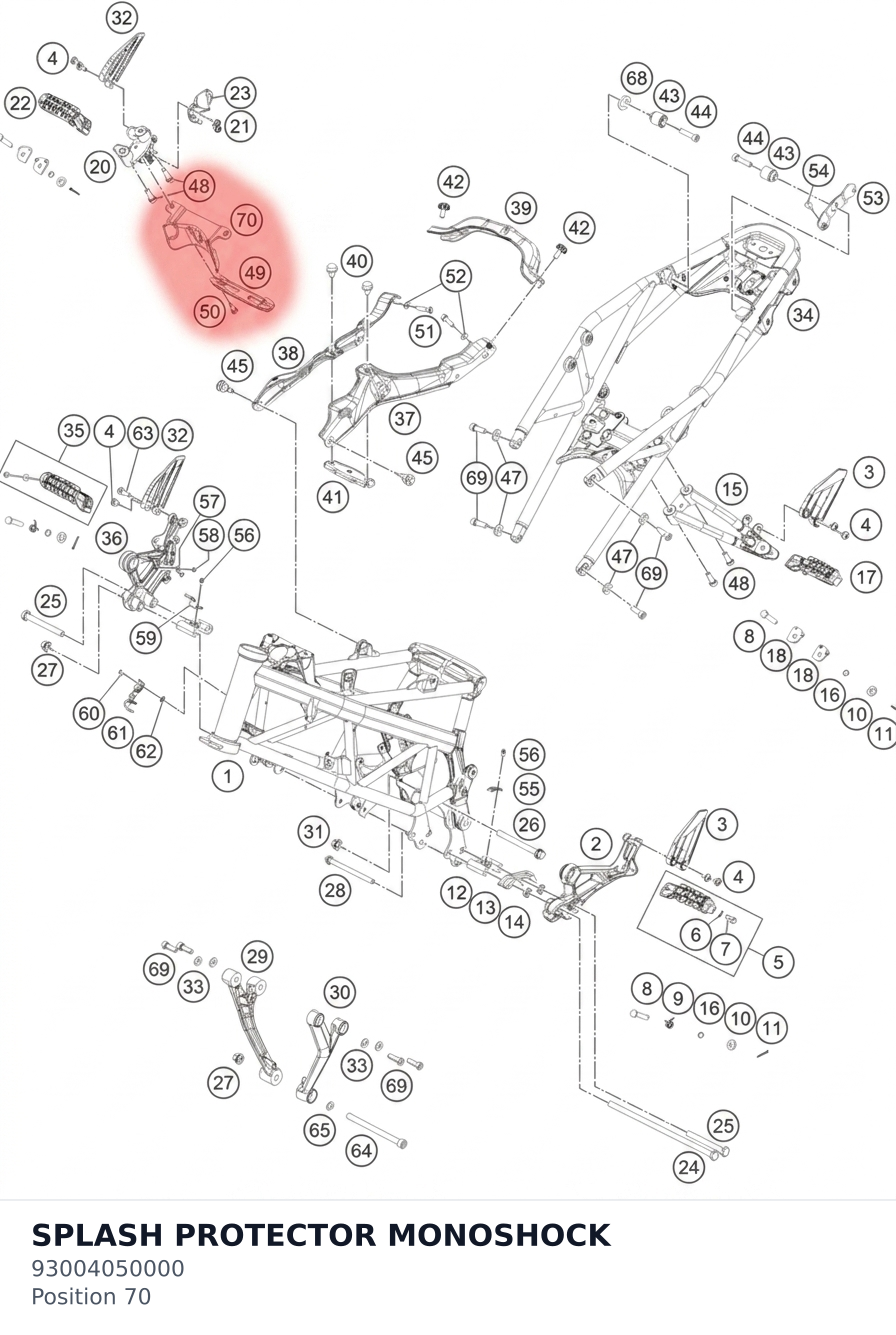 Diagram preview: SPLASH PROTECTOR MONOSHOCK (93004050000)