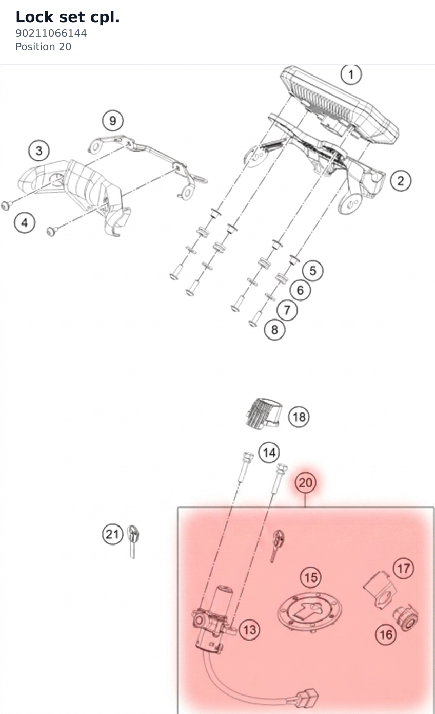 Diagram preview: Lock set cpl. (90211066144)