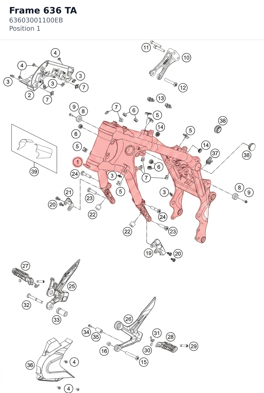 Diagram preview: Frame 636 TA (63603001100EB)